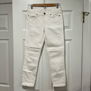 PAIGE white denim jeans Size 26 zip front. Kylie Crop.